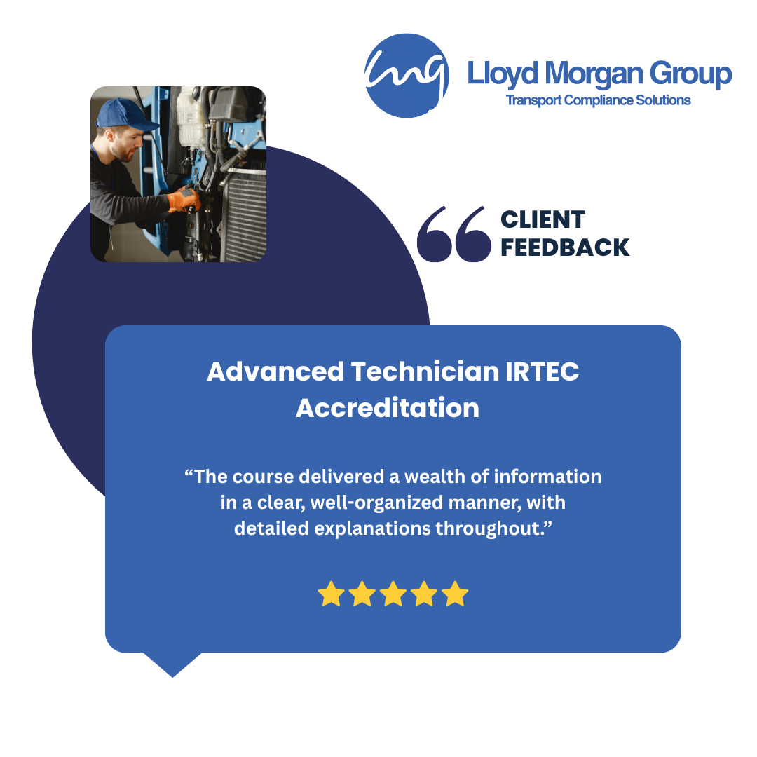 Client Feedback - Advanced Technician IRTEC Accreditation