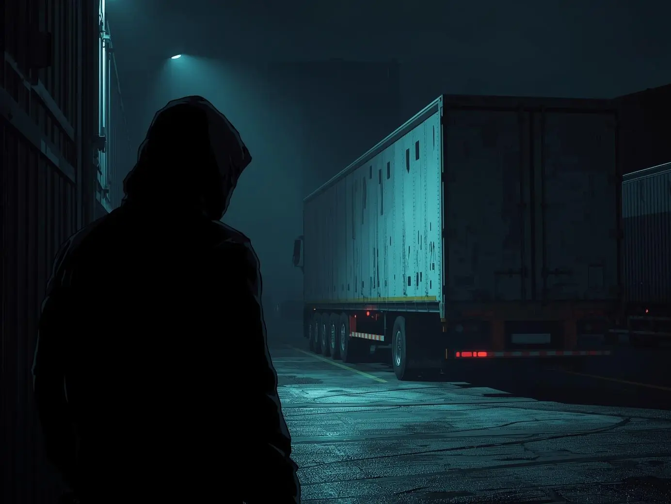 Criminal targeting a HGV truck