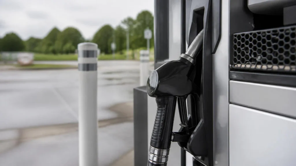 Diesel fuel nozzle at a UK filling station